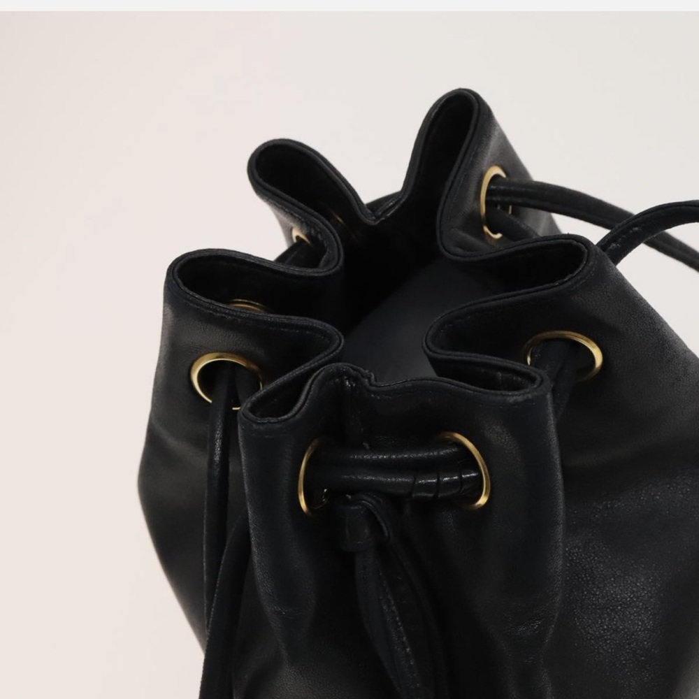 ❌SOLD ❌CHANEL CC LAMBSKIN LEATHER DRAWSTRING BAG - Picture 8 of 12